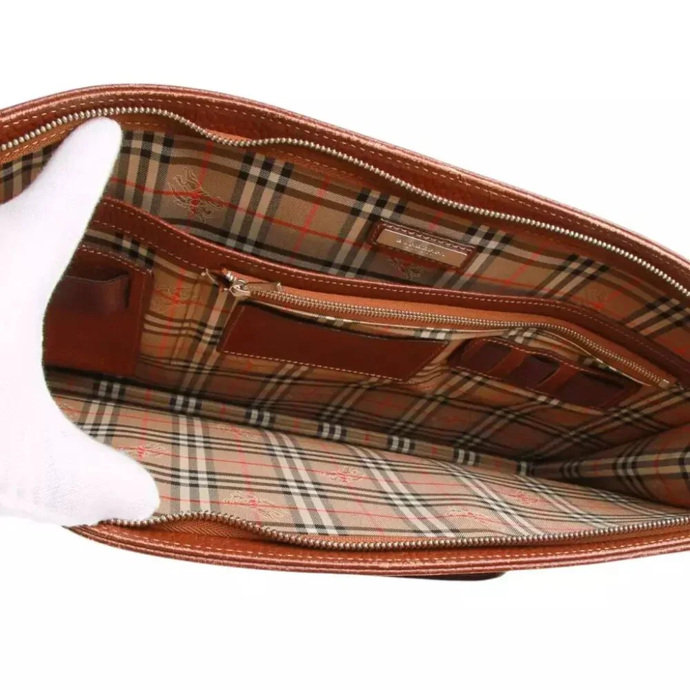 Authentic Burberry soft briefcase business hand bag